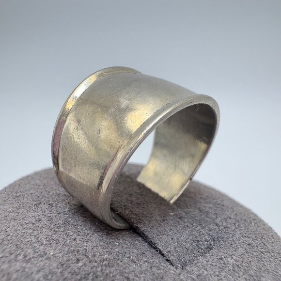 VTG Solid Sterling Silver 925 Tapered Cigar Band Ring Size 6.25 - Picture 3 of 13